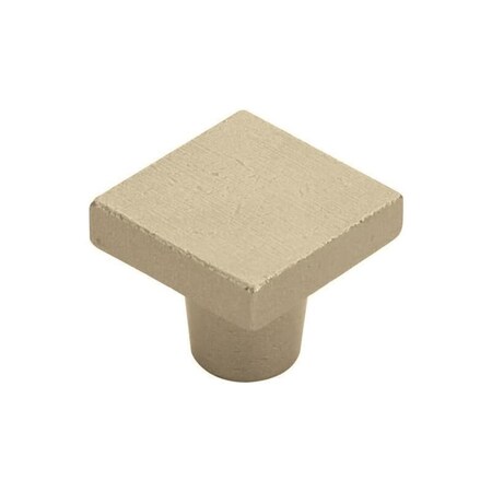Patioplus 1.25 in. Rustic Modern Square Knob, Tumbled White Bronze PA3238647